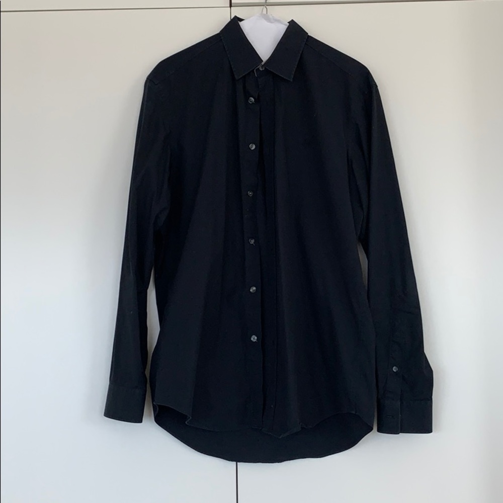 Burberry black button down shirt